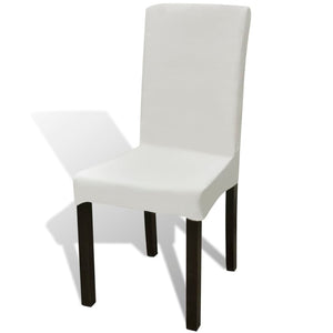 vidaXL Stretch Chair Covers Straight 4 pcs Cream