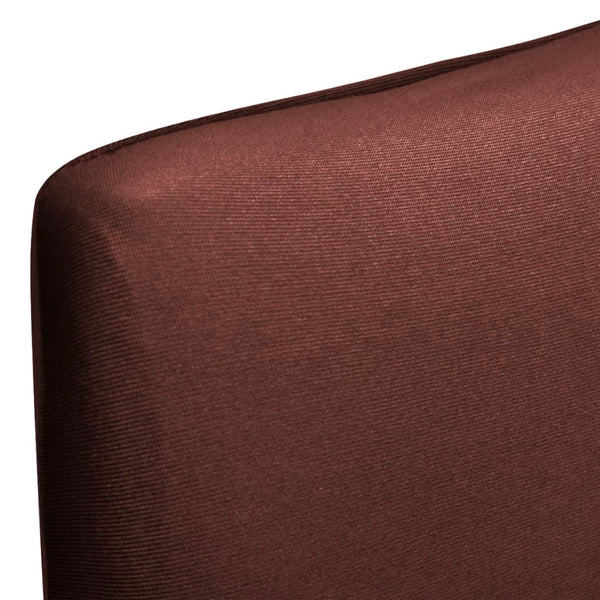 vidaXL Stretch Chair Covers Straight 6 pcs Brown