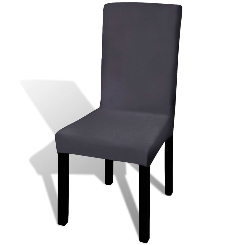 vidaXL Stretch Chair Covers Straight 4 pcs. Anthracite