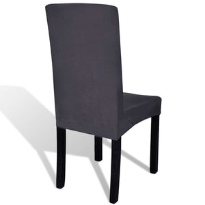 vidaXL Stretch Chair Covers Straight 4 pcs. Anthracite