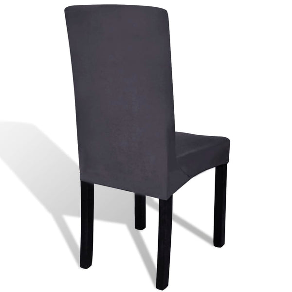 vidaXL Stretch Chair Covers Straight 4 pcs. Anthracite