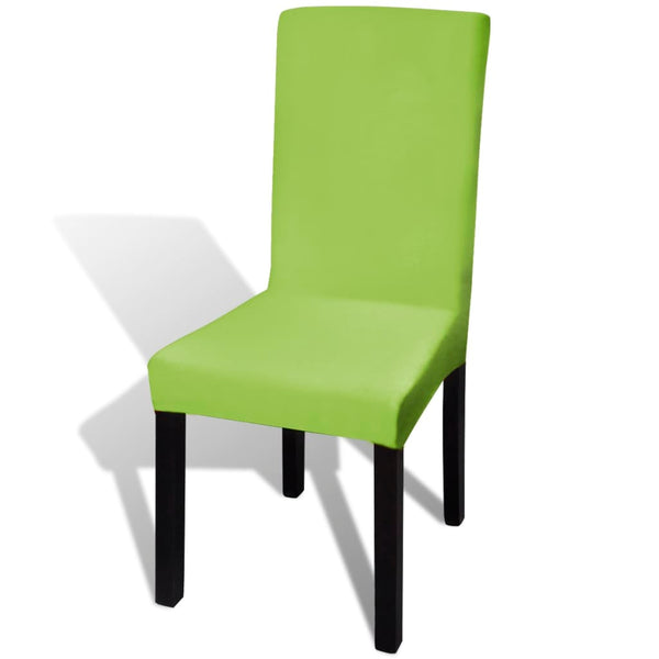 vidaXL Stretch Chair Covers Straight 4 pcs. Green