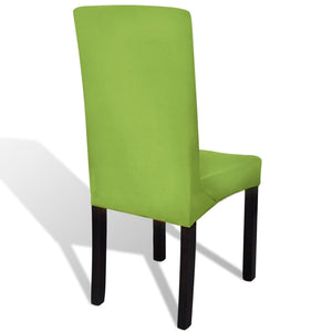 vidaXL Stretch Chair Covers Straight 4 pcs. Green