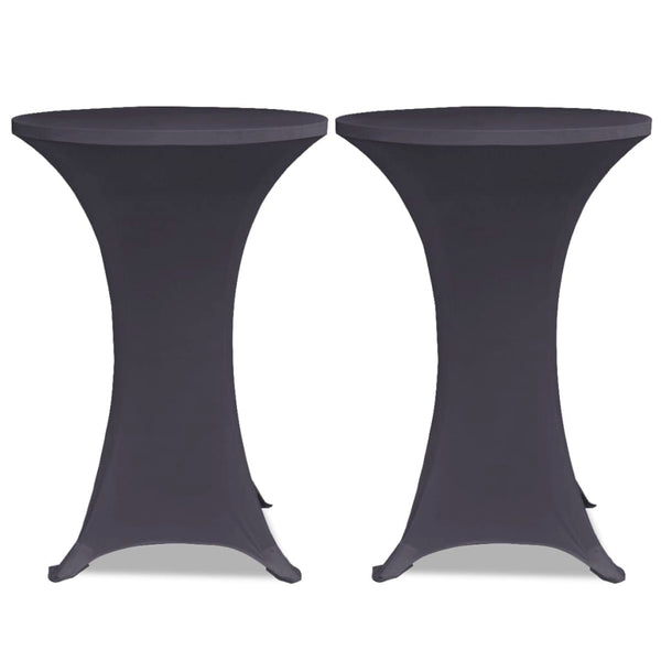vidaXL Table Cover Stretch Cover 2 pcs 60 cm Anthracite