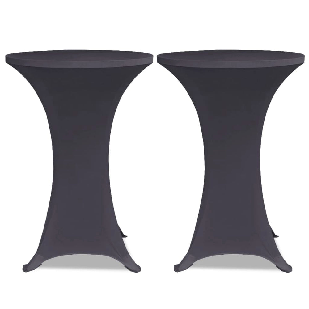 vidaXL Table Cover Stretch Cover 2 pcs 70 cm Anthracite