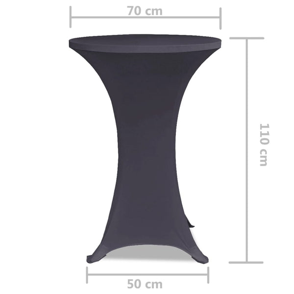 vidaXL Table Cover Stretch Cover 2 pcs 70 cm Anthracite