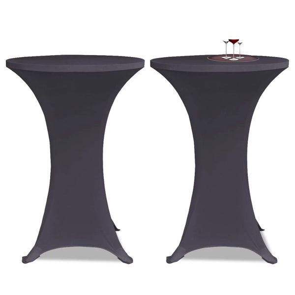 vidaXL Table Cover Stretch Cover 2 pcs 70 cm Anthracite