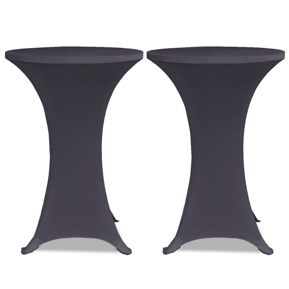 vidaXL Tablecloth Stretch Cover 2 pcs 80 cm Anthracite