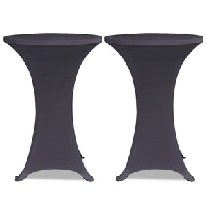vidaXL Tablecloth Stretch Cover 2 pcs 80 cm Anthracite