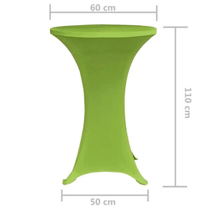 vidaXL Stretch Spandex Table Cover 2 pcs 60 cm Green
