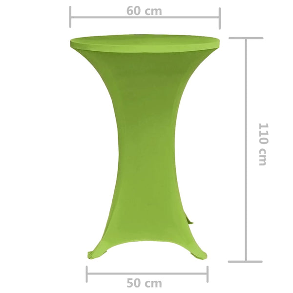 vidaXL Stretch Spandex Table Cover 2 pcs 60 cm Green