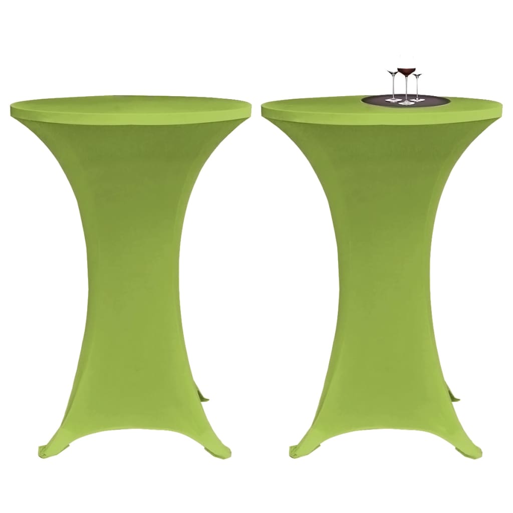 vidaXL Stretch Spandex Table Cover 2 pcs 60 cm Green