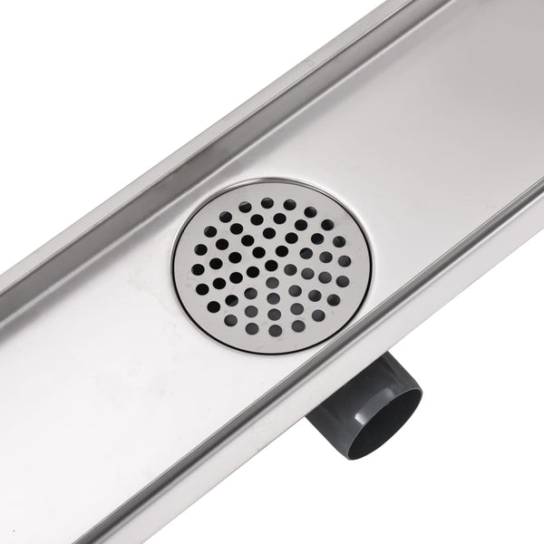 vidaXL Shower Drain 530x140 mm Stainless Steel