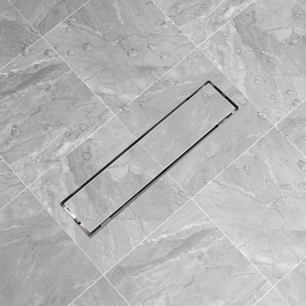 vidaXL Shower Drain 530x140 mm Stainless Steel