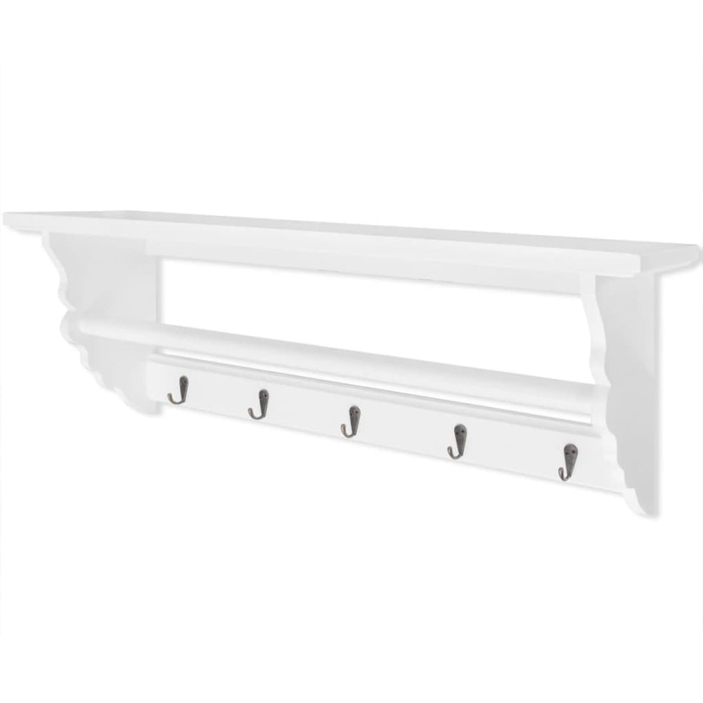 vidaXL Wardrobe MDF White Baroque Style