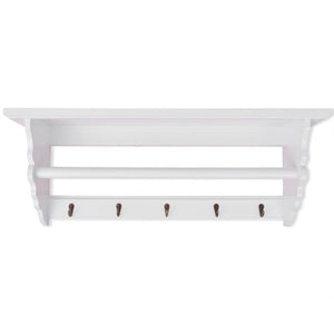 vidaXL Wardrobe MDF White Baroque Style