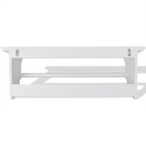 vidaXL Wardrobe MDF White Baroque Style