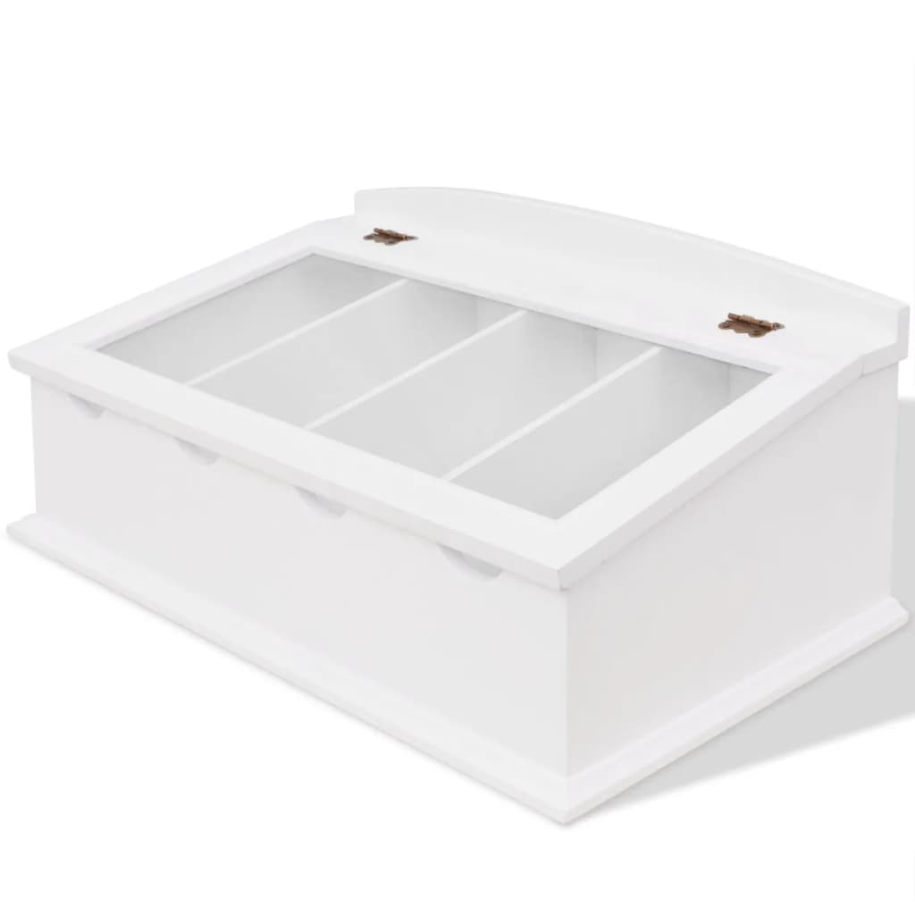 vidaXL Cutlery Drawer MDF White Baroque Style