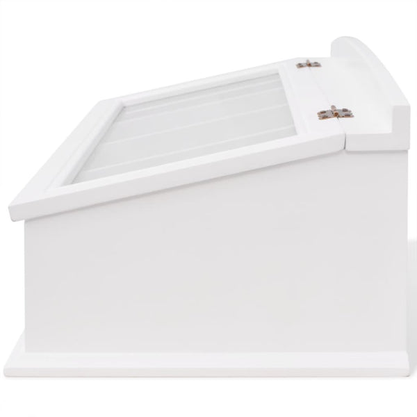 vidaXL Cutlery Drawer MDF White Baroque Style