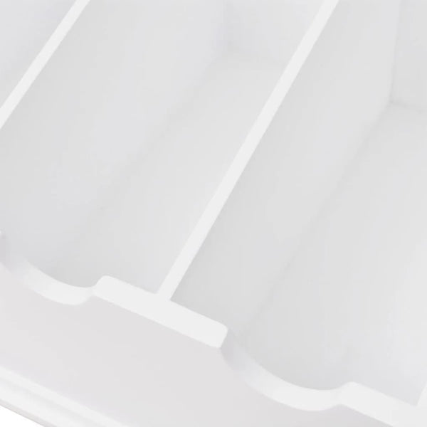 vidaXL Cutlery Drawer MDF White Baroque Style