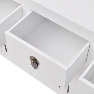 vidaXL Sideboard Chinese Style Solid Wood White