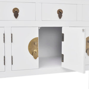 vidaXL Sideboard Chinese Style Solid Wood White