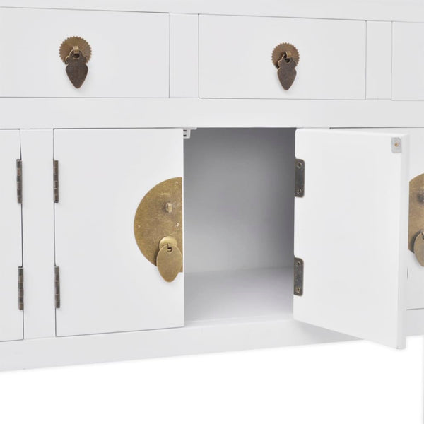 vidaXL Sideboard Chinese Style Solid Wood White