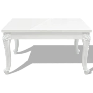 vidaXL Coffee Table 80x80x42 cm High Gloss White