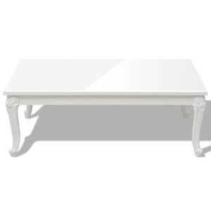 vidaXL Coffee Table 115x65x42 cm High Gloss White