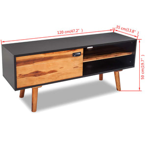 vidaXL TV Cabinet Solid Acacia Wood 120x35x50 cm