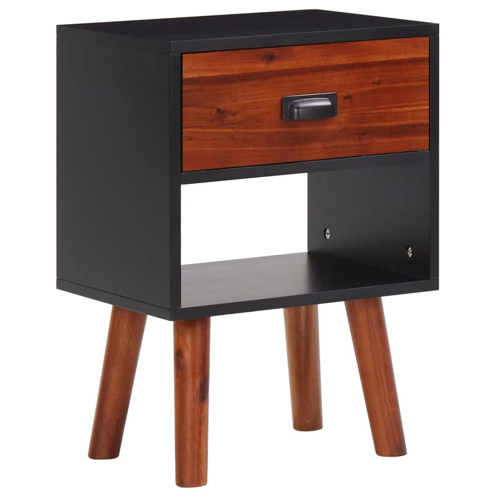 vidaXL Nightstand Solid Acacia Wood 40x30x57 cm
