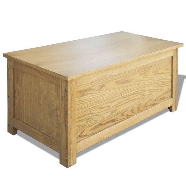 Aufbewahrungstruhe 90x45x45 cm Massivholz Eiche