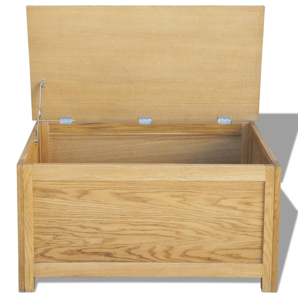 vidaXL Storage Chest 90x45x45 cm Solid Oak Wood