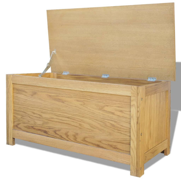 vidaXL Storage Chest 90x45x45 cm Solid Oak Wood