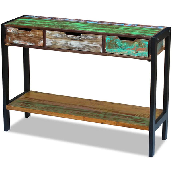 vidaXL Sideboard with 3 Drawers Solid Reclaimed Wood