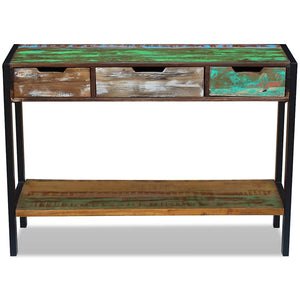 vidaXL Sideboard with 3 Drawers Solid Reclaimed Wood