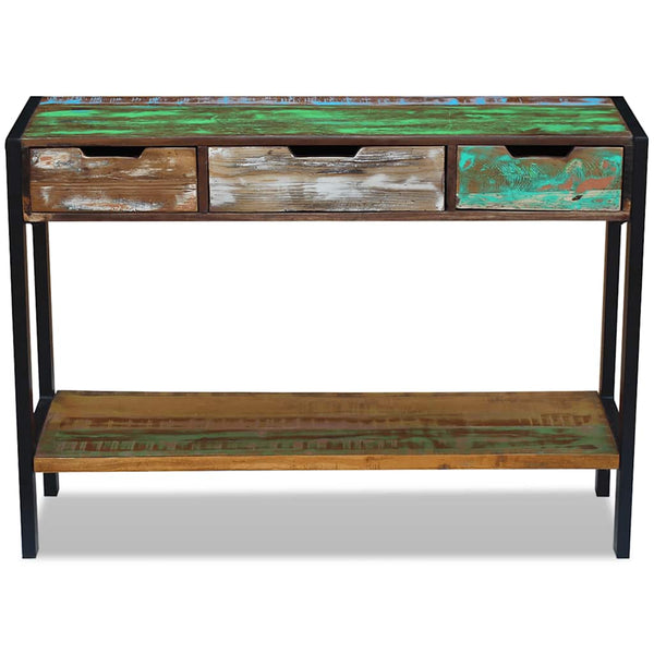 vidaXL Sideboard with 3 Drawers Solid Reclaimed Wood