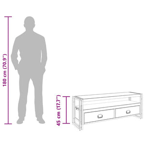 vidaXL TV Cabinet Solid Reclaimed Wood