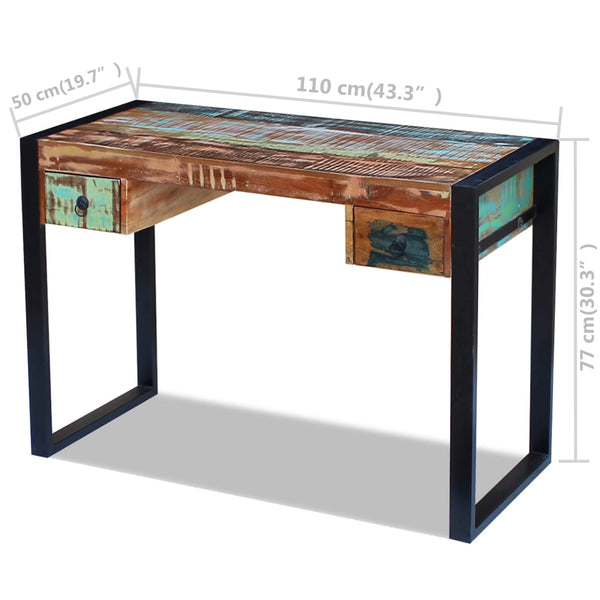 vidaXL Reclaimed Wood Desk