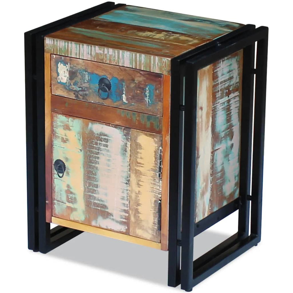 vidaXL Nightstand Solid Reclaimed Wood