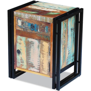 vidaXL Nightstand Solid Reclaimed Wood