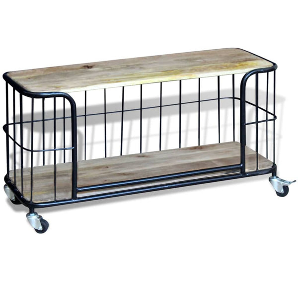 vidaXL TV Cabinet Solid Mango Wood 100x40x45 cm