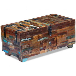 vidaXL Coffee Table Chest Solid Reclaimed Wood 80x40x35 cm