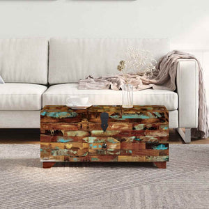 vidaXL Coffee Table Chest Solid Reclaimed Wood 80x40x35 cm