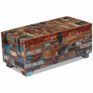 vidaXL Coffee Table Chest Solid Reclaimed Wood 80x40x35 cm