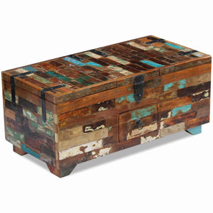 vidaXL Coffee Table Chest Solid Reclaimed Wood 80x40x35 cm