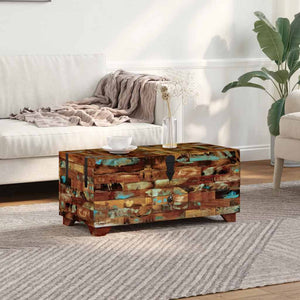 vidaXL Coffee Table Chest Solid Reclaimed Wood 80x40x35 cm