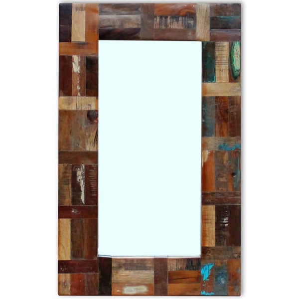 vidaXL Reclaimed Wood Mirror 80x50 cm