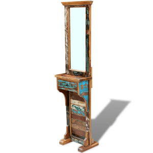 vidaXL Wardrobe Mirror Reclaimed Wood 47x23x180 cm