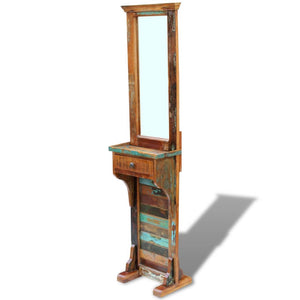 vidaXL Wardrobe Mirror Reclaimed Wood 47x23x180 cm